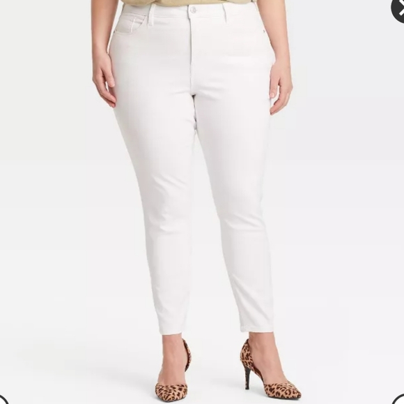 Ava Viv White Stretch Skinny Jeans 